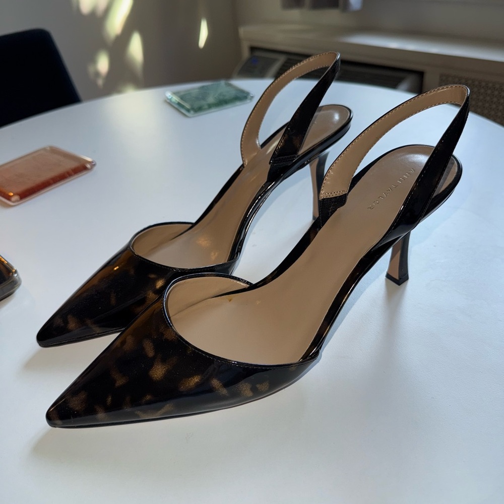 Ann Taylor Chic Kerry Tortoiseshell Slingback Heels size 10